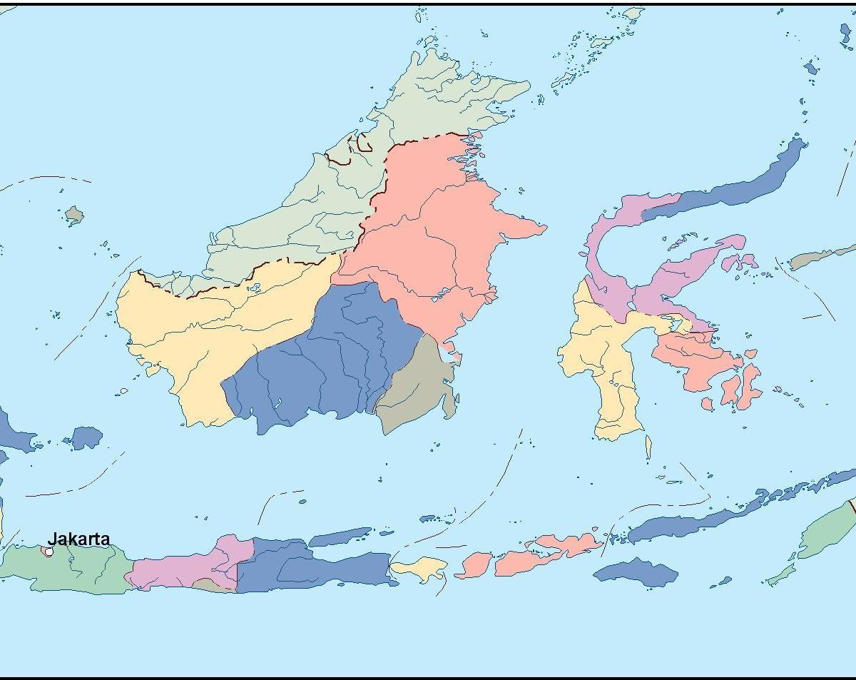 карта Джакарта векторна карта 