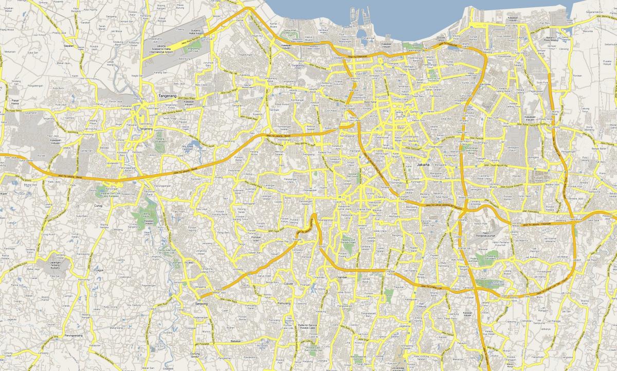 карта Джакарта дорозі