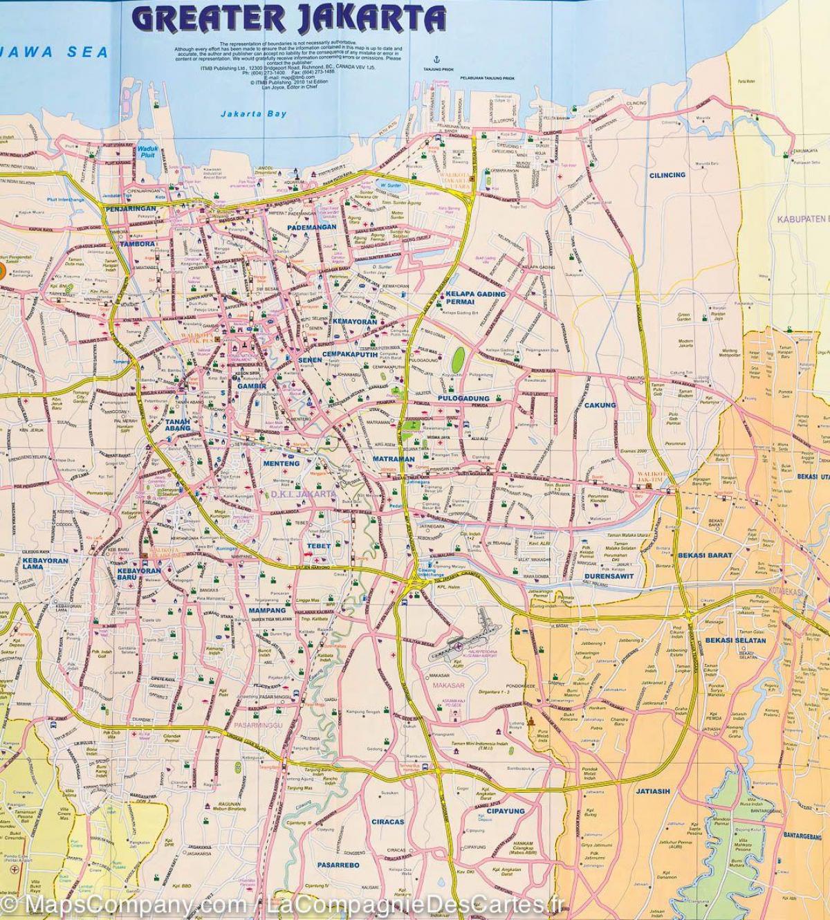 карта Джакарта вулиця