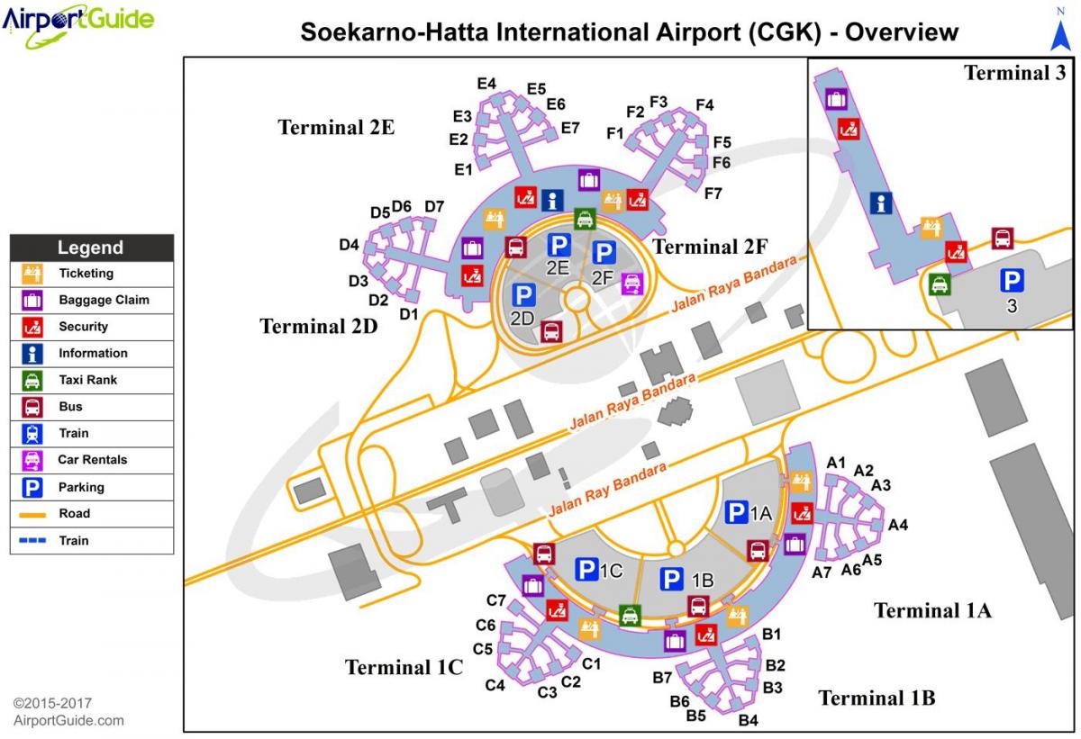 міжнародний аеропорт Сукарно-Хатта карті
