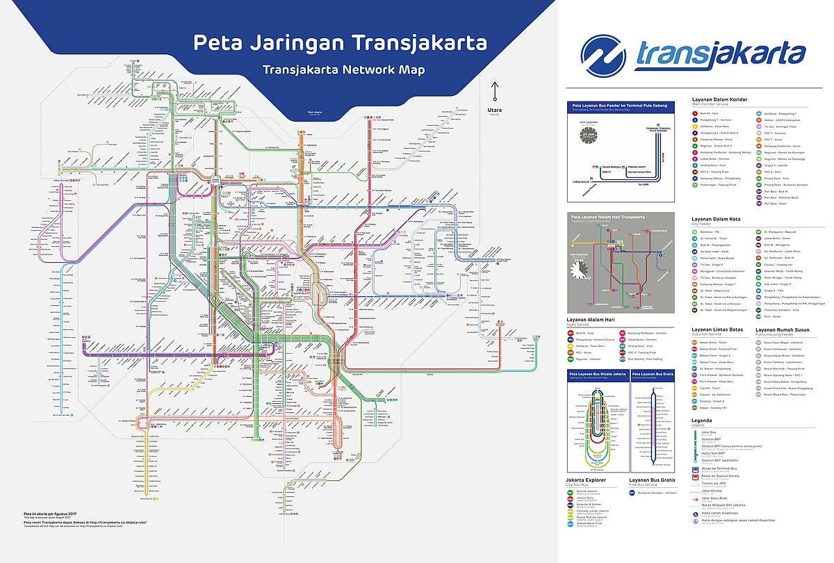 маршрут transJakarta карті