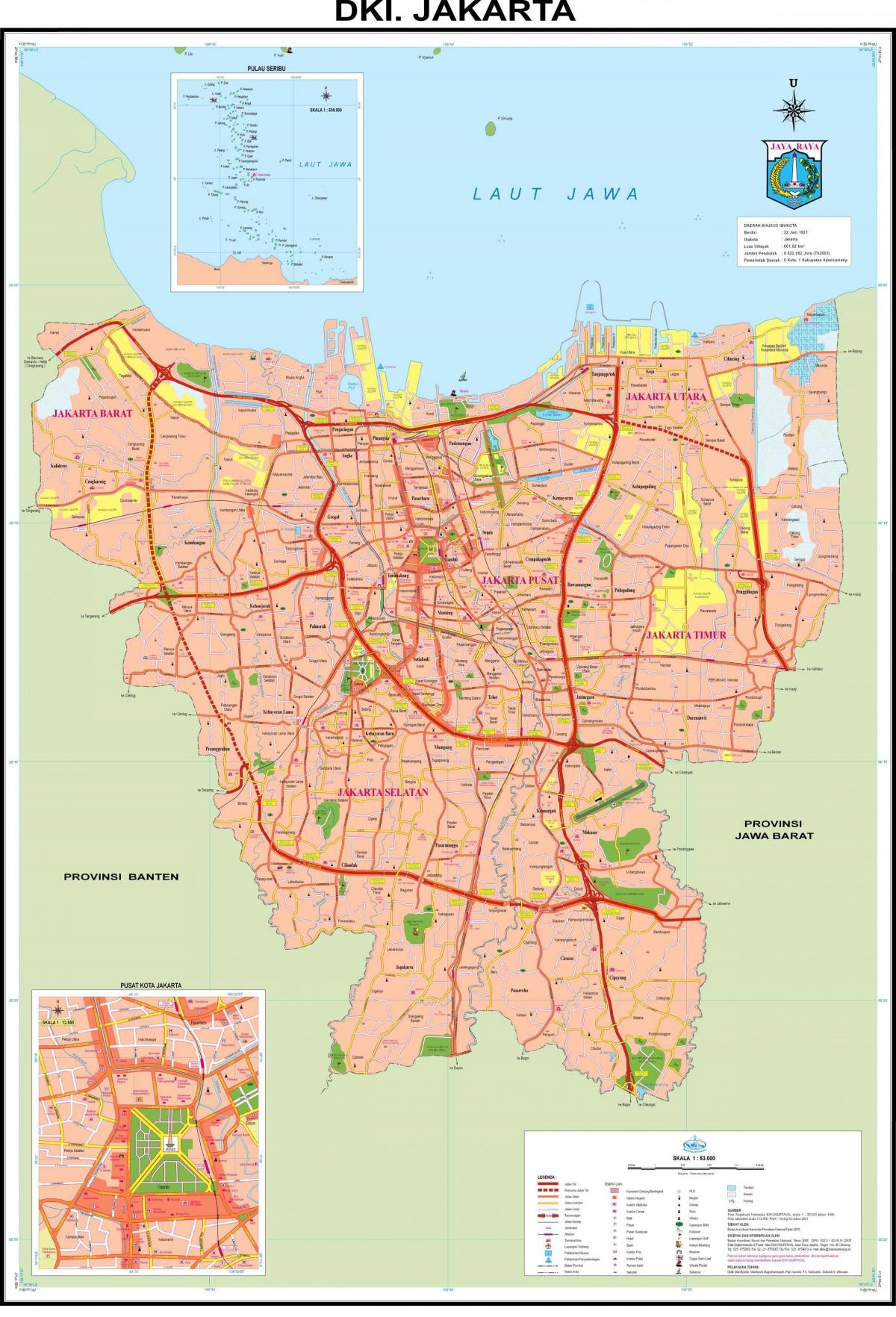 центральна Джакарта карті