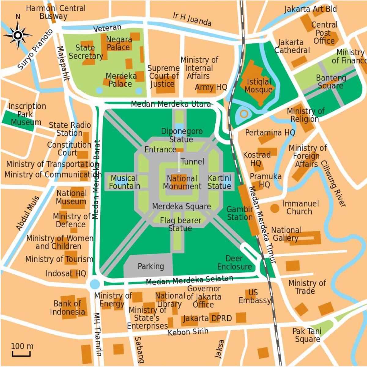 карта офісних Джакарта