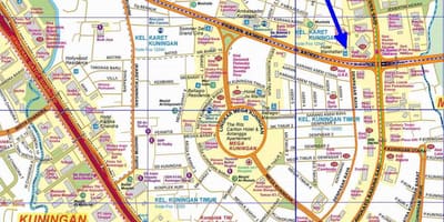 Карта Південної Джакарті