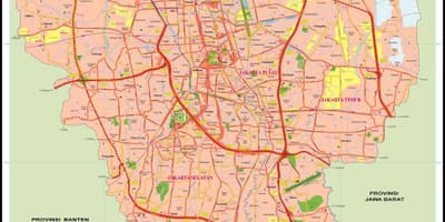 Центральна Джакарта карті