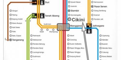 Карта залізничного вокзалу Джакарта 