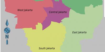 Карта Джакарта районів
